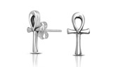 Key Of Life Silver Earrings